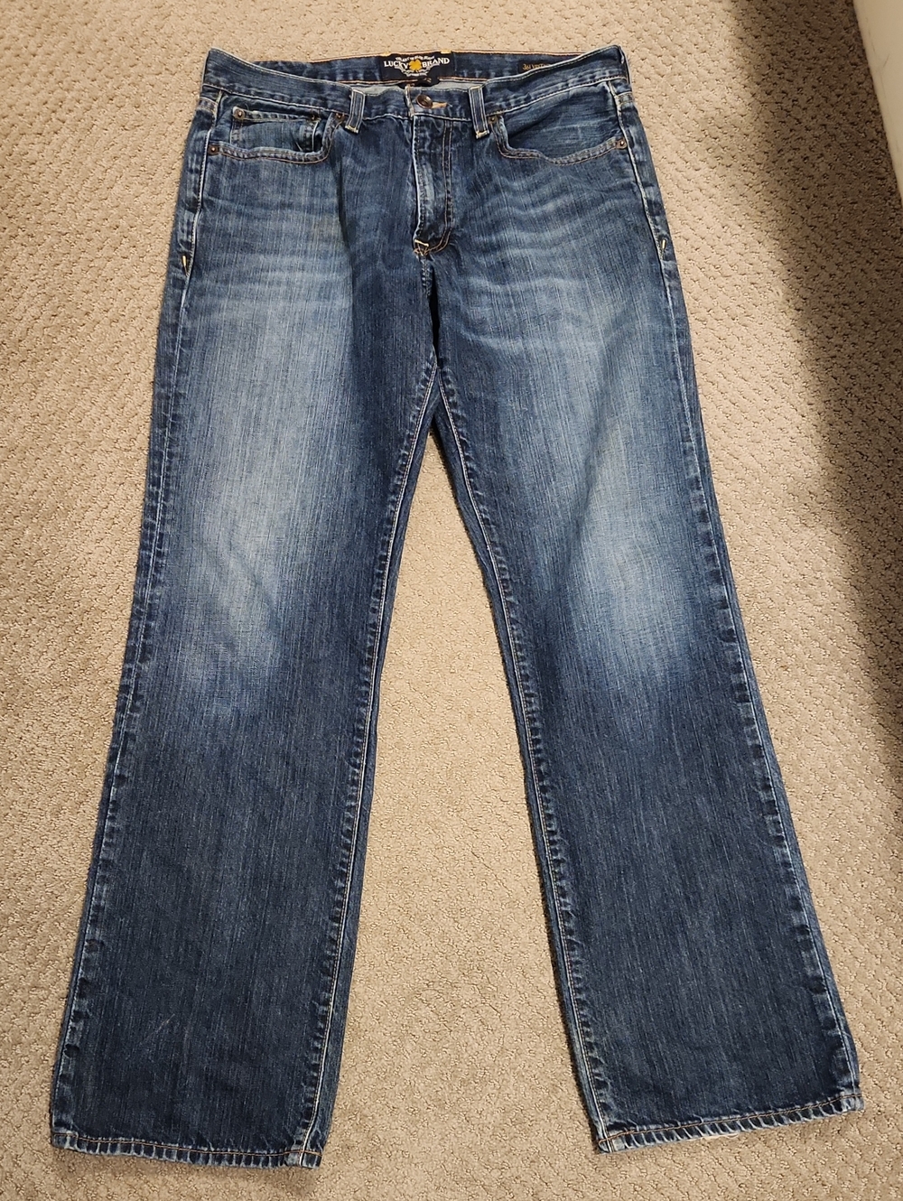 Lucky Brand Men's Medium Wash Straight Jeans Sz 32